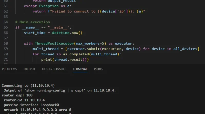 Multithreading Automate Multi-Vendor Devices Efficiently